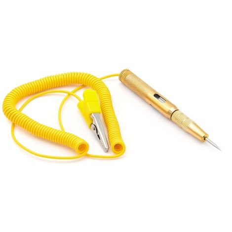Stylet de Test Automobile 6V-24V, Tensionmètre Numérique LED avec Indicateur de Polarité, Outil de Diagnostic Électrique Voiture avec Pointe Fine et Câble Ressort, Testeur de Circuit pour Fusible/Phar