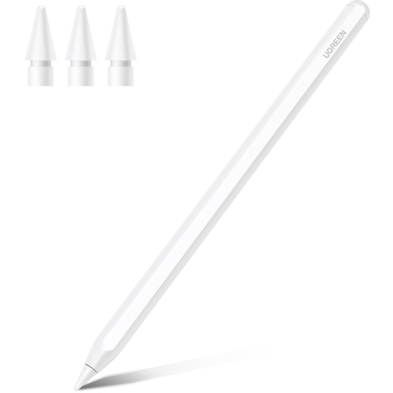 Stylet pour tablettes iPad avec chargement sans fil, blanc
