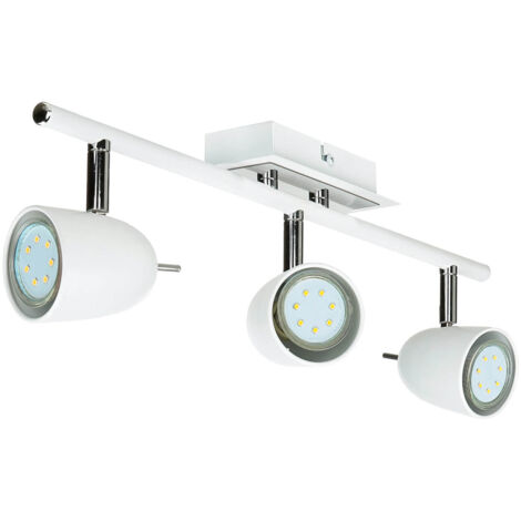 Stylische Deckenlampe in Weiß Retro Stil 3x GU10