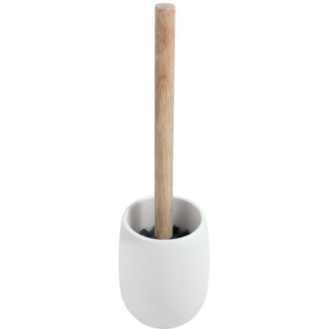 Stylish Polyresin Wood Toilet Brush Modern Design Bathroom Easy Clean Durable Stable