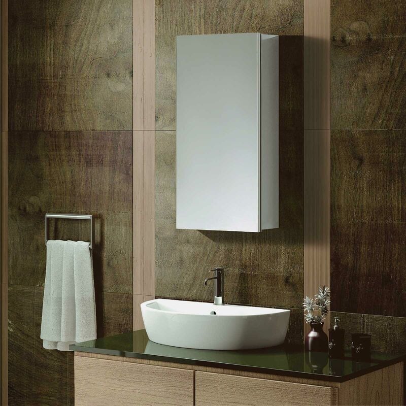 Stylo 2 Adjustable Glass Shelf Double Sided Crystal Mirror Door