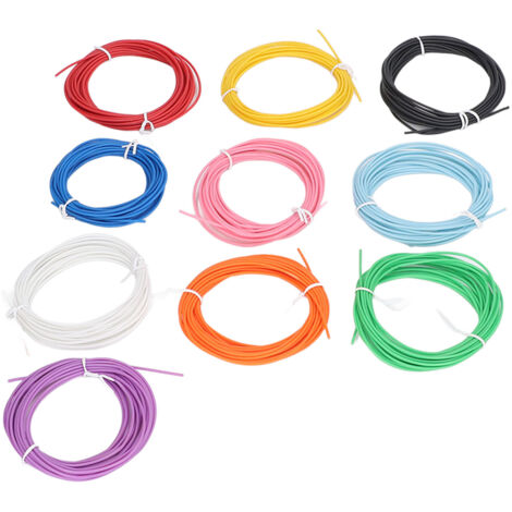Stylo 3D - Filament PCL 10 Couleurs 1.75mm - Basse Température Facile à Utiliser - 5m