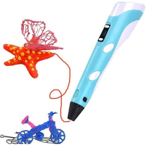 QIYAO Stylo 3D pour enfants, kit de stylos 3D Doodler, stylo de dessin professionnel avec écran LED et chargement USB, cadeau éducatif pour enfants