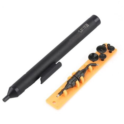 Stylo à ventouses.Aspiration Stylo Vacuum Suction Pen L611938 Kit de Ramassage de la Succion Manuelle avec 6 Ventouses 2 Embouts d'aspiration pour IC SMD Ventouse A