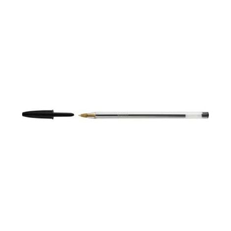 Stylo bille jetable BIC ® Cristal 0,4 mm noir modèle de capuchon en verre véritable S312311