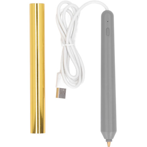 Stylo de gaufrage à chaud USB pour feuille dorée, outil de gravure ABS pour scrapbooking et création, couleur dorée
