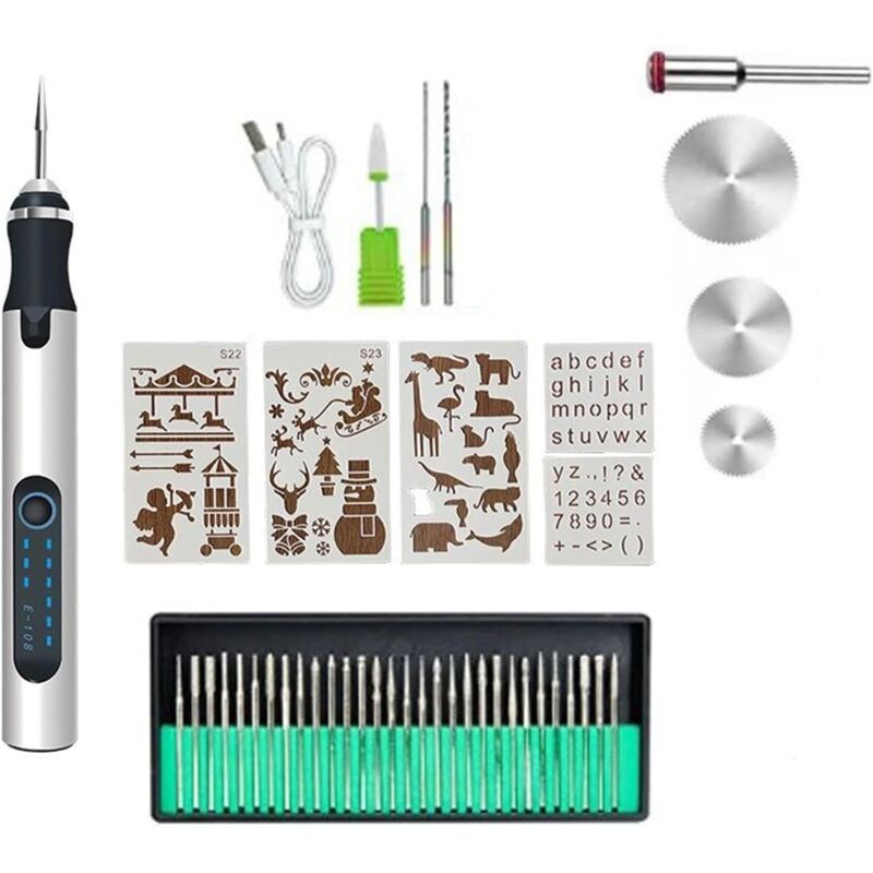 Stylo de gravure conçu pour les bricoleurs, stylo de gravure professionnel, stylo de gravure électrique pour tous les matériaux, outil rotatif sans
