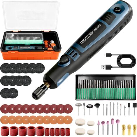 Stylo de gravure électrique avec 96 embouts, sans fil, rechargeable par USB, stylo portable, kit d'outils sur batterie, rotatif, bricolage, pour bijoux, bois -