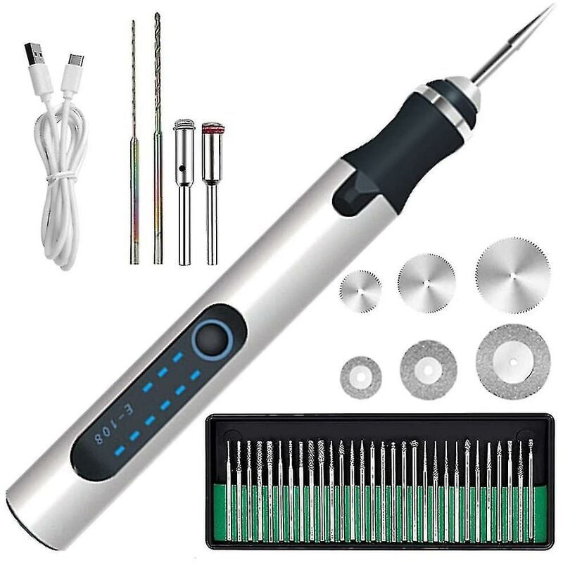 SNQ - Stylo de gravure électrique, Mini stylo de sculpture sans fil, 300mah, Rechargeable