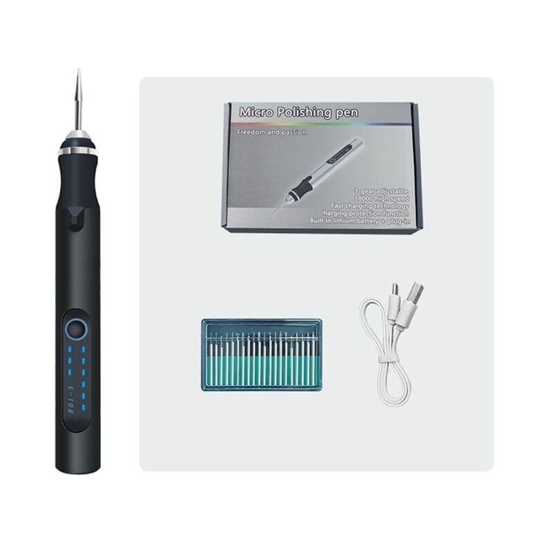 Durficst - Stylo de gravure électrique sans fil, mini outil de gravure professionnel rechargeable par usb pour bijoux, bois, métal, pierre,