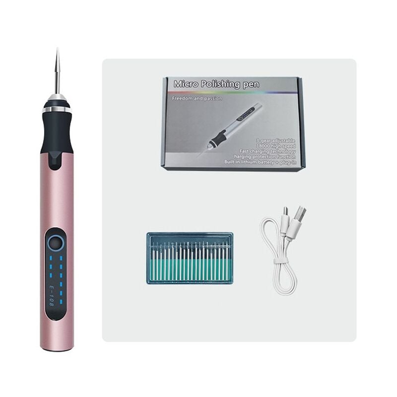 Durficst - Stylo de gravure électrique sans fil, mini outil de gravure professionnel rechargeable par usb pour bijoux, bois, métal, pierre,