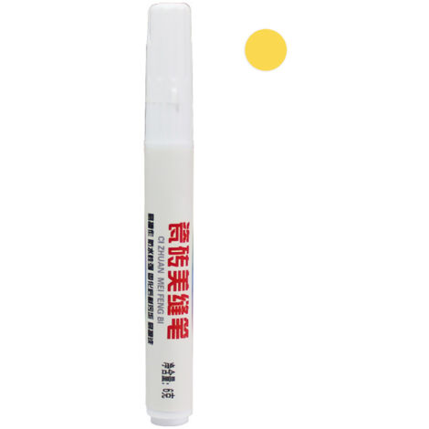 Stylo de joint pour carrelage - Boîte de 1 stylo en plastique de 140 mm - Multi-usage pour sols, bois, meubles - Coloration résistante (Blanc, Noir, Gris, Argent, Doré)
