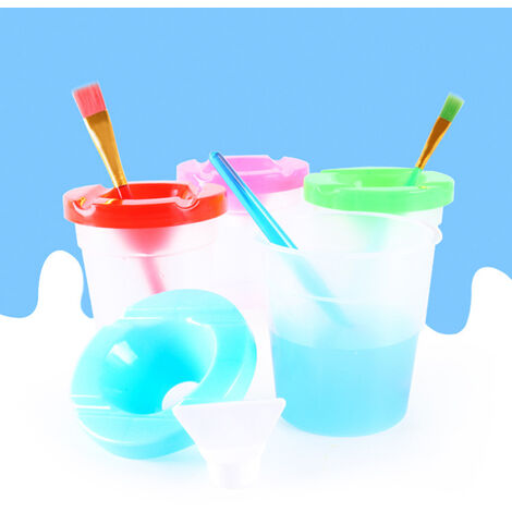 Stylo de lavage Pour enfants, stylo de peinture créatif, tasse de nettoyage de peinture, tasse de couleur, peint à la main, Anti-verser, outil Graffiti