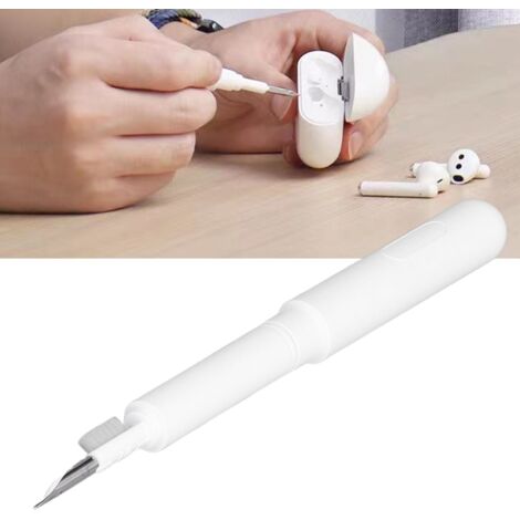 Stylo de nettoyage pour écouteurs 4 en 1 multifonctionnel, séparé, portable ABS. Compact, brush dense pour caméra, clavier, nettoie pores et rainures profondes.