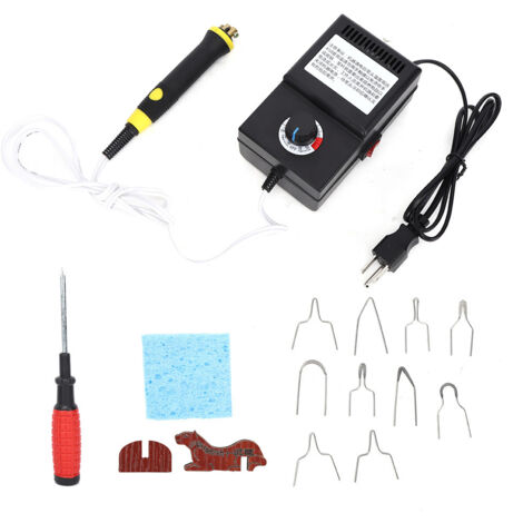 Stylo de Pyrogravure 25W avec Kit d'Accessoires pour Bois et Cuir, Machine à Brûler le Bois avec Porte-Embouts