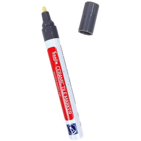 Stylo de remplissage de joints étanche pour carrelage - Accessoire léger pour la rénovation des murs et sols carrelés - Gris foncé