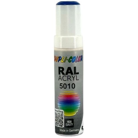 Stylo de retouche peinture acrylique - Bleu - RAL 5010 - Brillant - Tous supports - Duplicolor