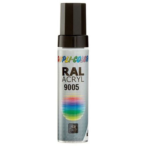 Stylo de retouche peinture acrylique - Noir - RAL 9005 - Mat - Tous supports - Duplicolor