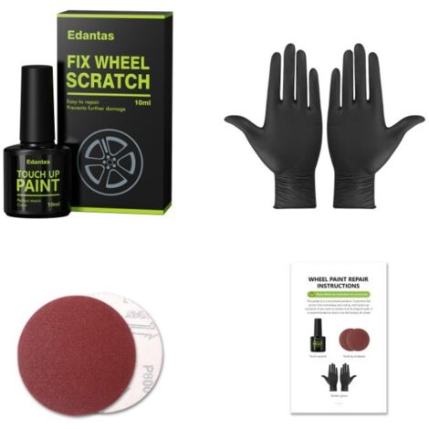 Stylo de retouche pour jantes automobiles couleur noir mat, outil de réparation des rayures et éraflures sur cercles de voiture
