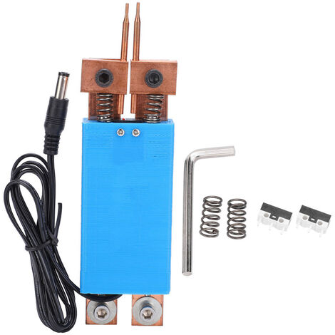 Stylo de soudage par points de batterie, accessoires de soudage manuels à déclenchement automatique W01 bleu/noir/blanc en option (1 jeu, bleu)