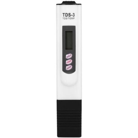 Stylo de Test de qualité de eau, testeur TDS 0-9990 PPM Temp,blanc