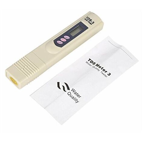 Stylo de Test de qualité de eau, testeur TDS 0-9990 PPM Temp,grey