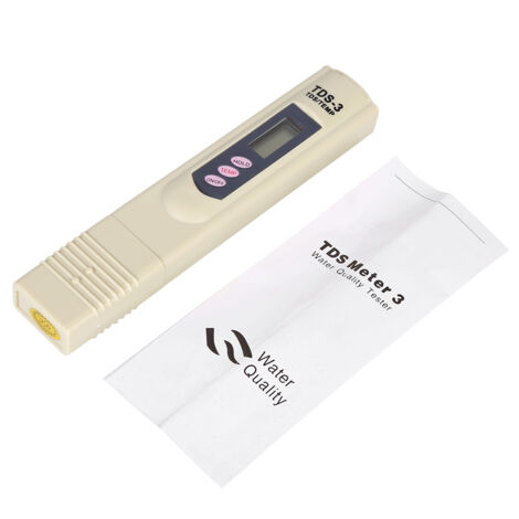 Stylo de test de qualité de l'eau LCD numérique Filtre de pureté Testeur de compteur TDS 0-9999 PPM Temp Gris