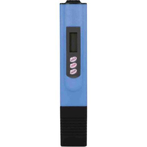 Stylo de test de qualité de l'eau LCD numérique Filtre de pureté Testeur de compteur TDS 0-9999 PPM Température Bleu