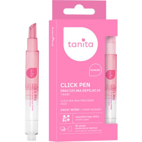 Stylo dépilatoire de précision TANITA Click Pen 3,6 ml + 20 bandes dépilatoires