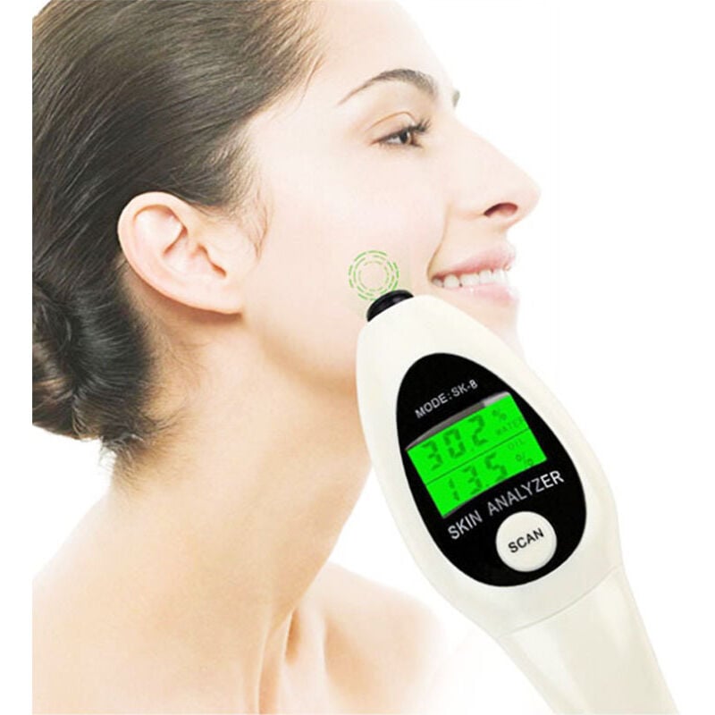 Ahlsen - Stylo détecteur de peau numérique avec écran lcd Analyseur de peau portable Testeur d'huile d'eau Analyse Machine - black