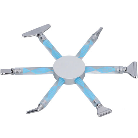 Stylo Diamant 5D avec 6 Embouts en Métal Bleu - Outil de Peinture par Numéros pour Art DIY