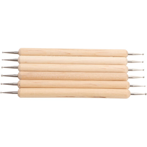 Stylo Double Pointe pour Gravure sur Cuir, 6 Pièces Outils de Sculpture Précise pour Artisanat et DIY