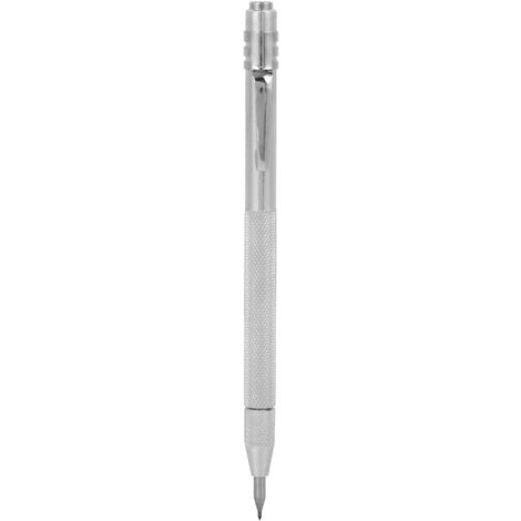 Stylo Graveur Céramique Magnétique Forte, Pointe Carbure Tungstène, Manche Aluminium Moleté