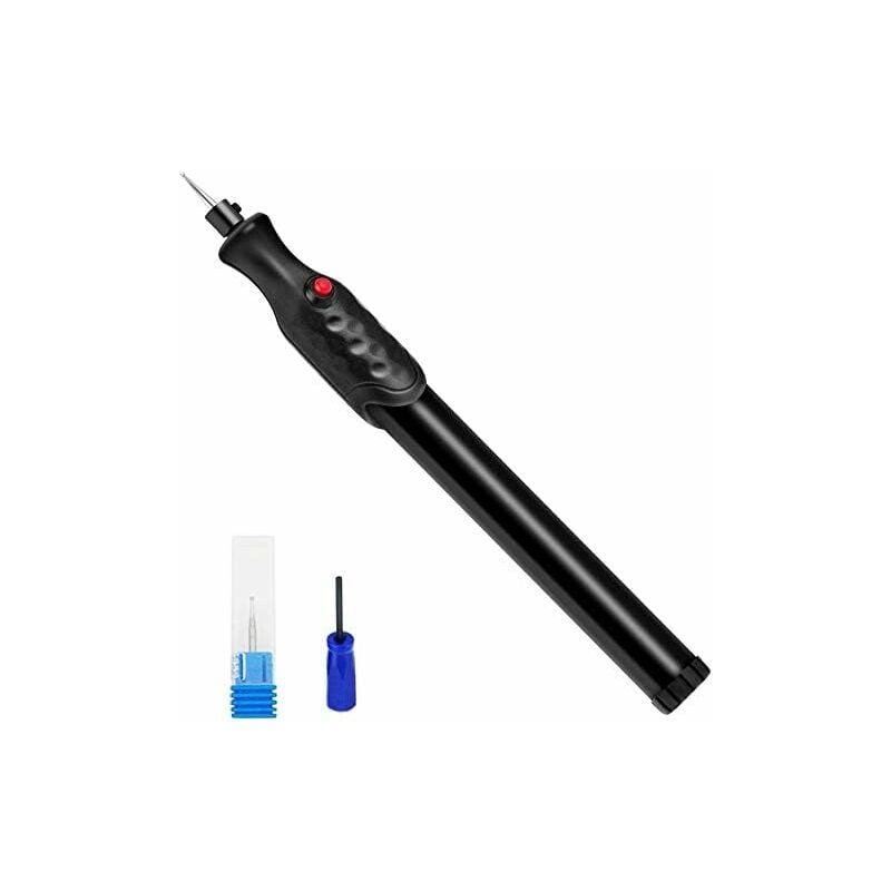 Stylo Graveur Électrique,Gravure Carve Outil,Stylo de Gravure de Portable,Mini Stylo Graveur sans Fil Sculpture Outils avec Diamant Embout pour