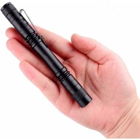 Mini torche stylo réutilisable à la maison, à l'extérieur, médecin,  infirmière, EMT (noir, 1 paquet) (noir)