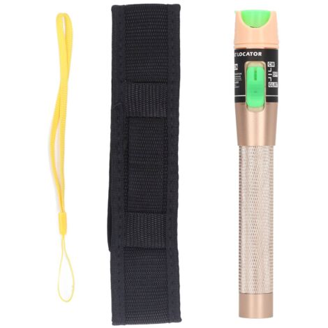 Stylo Localisateur de Fautes Fibre Optique VFL Rouge, Poignée Antidérapante Alliage Aluminium, Connecteur 2.5mm Étanche Poussière, Puissance 20mW
