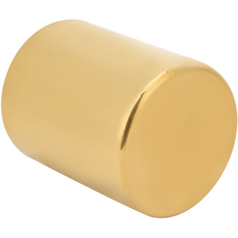 Stylo métal rond doré [Pencil Holder] électroplaque miroir design luxe simple nordique avec dimensions 8.3x10cm poids 230g pour organisation bureau/cuisine/dressing.