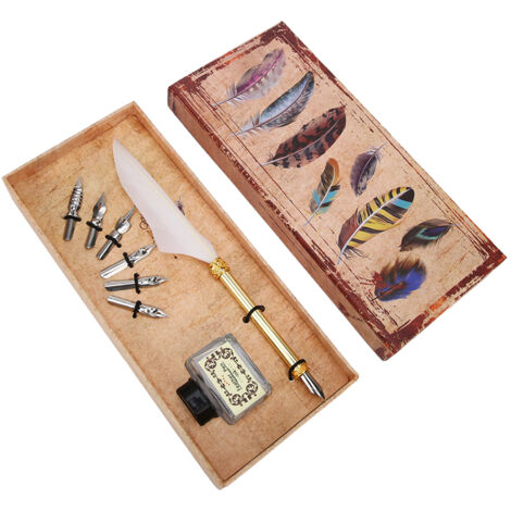 Stylo Plume Calligraphie Vintage - Coffret Cadeau Étudiant pour Noël Anniversaire - Style Simple et Élégant
