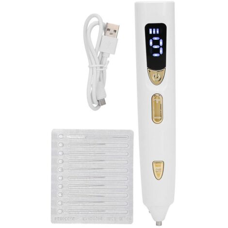 Stylo pour éliminer les grains de beauté et les taches brunes, 9 vitesses, pour éliminer les taches de rousseur et les verrues,