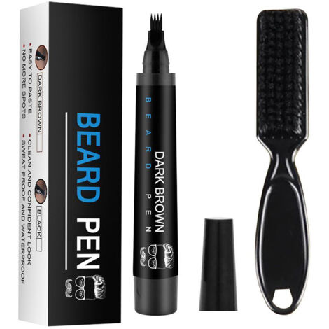 Stylo Remplisseur de Barbe Imperméable - Outil de Mise en Forme et Coloration pour Moustache et Barbe