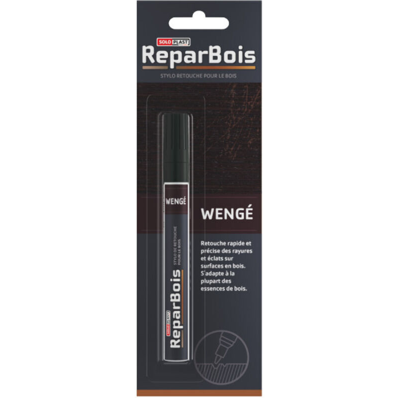 Stylo retouche bois SOLOPLAST - Wengé - 4ml
