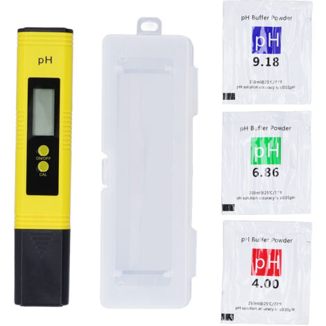 Stylo Testeur de pH Précision Haute, Mesure Automatique avec Rétroéclairage, Tester Qualité Eau Portable 0-14 pH