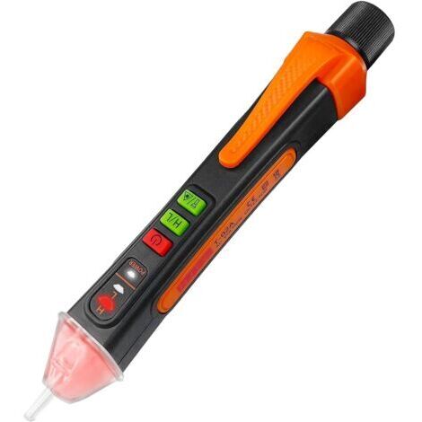 Stylo Testeur de Tension, Testeur Électrique avec Lumière, Detecteur de Tension avec Buzzer Sonore et Lumineux, Détecteur de Tension sans Contact, Double Sensibilité 12V1000V/48V1000V