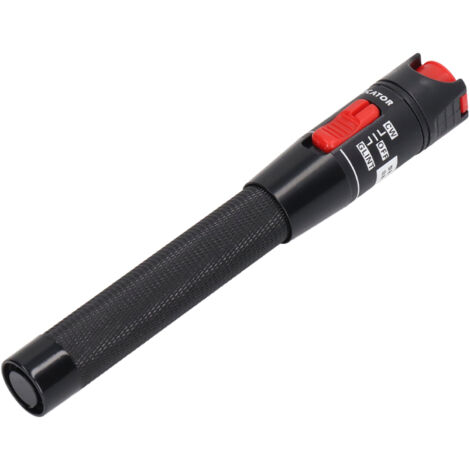 Stylo Testeur Fibre Optique Rouge HT-50, Localisateur de Fautes avec Poignée Ergonomique Antidérapante, Puissance 50mW pour Réseaux