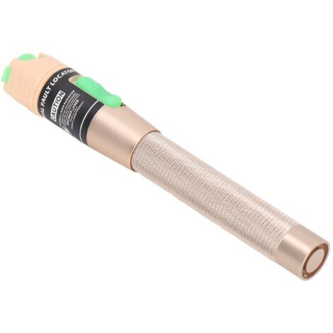 Stylo VFL Rouge pour Détection Fibre Optique, Poignée en Alliage Aluminium Antidérapante, Connecteur 2.5mm Étanche, Puissance 20mW