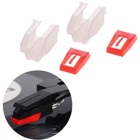 Stylus - Aiguille Pour Tourne-Disque - Pointe En Diamant - Compatible Avec Lecteurs 33 1/3 45 Et 78 Tr/Min - Lot De 2