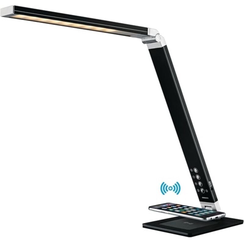 Styro - Schreibtischleuchte Alu.schwarz H.max.420mm Standfuß m.LED HANSA