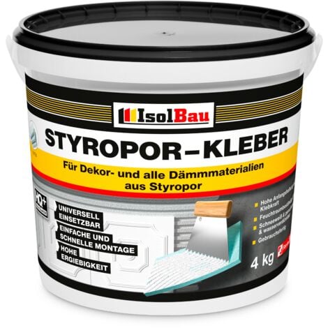 Styroporkleber 4 kg Renoviervlies Dispersionkleber Polymerbasis Schneeweiß