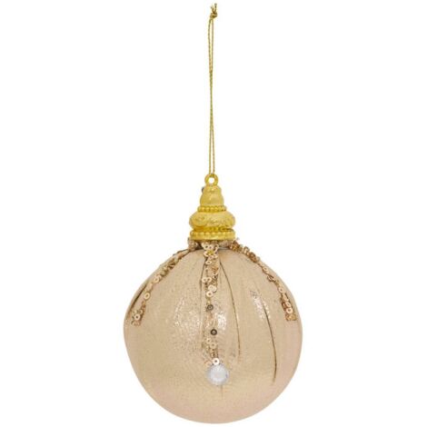 Styroporkugel Stoff D.8cm Champagner - Feeric lights & christmas