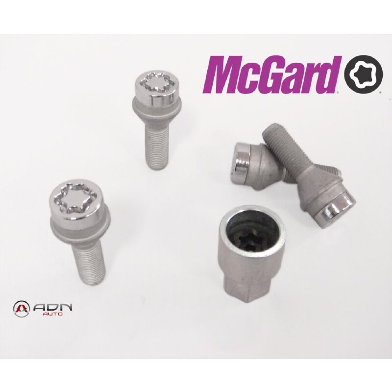 4 vis - 12x125 - L30.5 - H19 - Conique - Chrome - Antivol de Roues - 27169SU